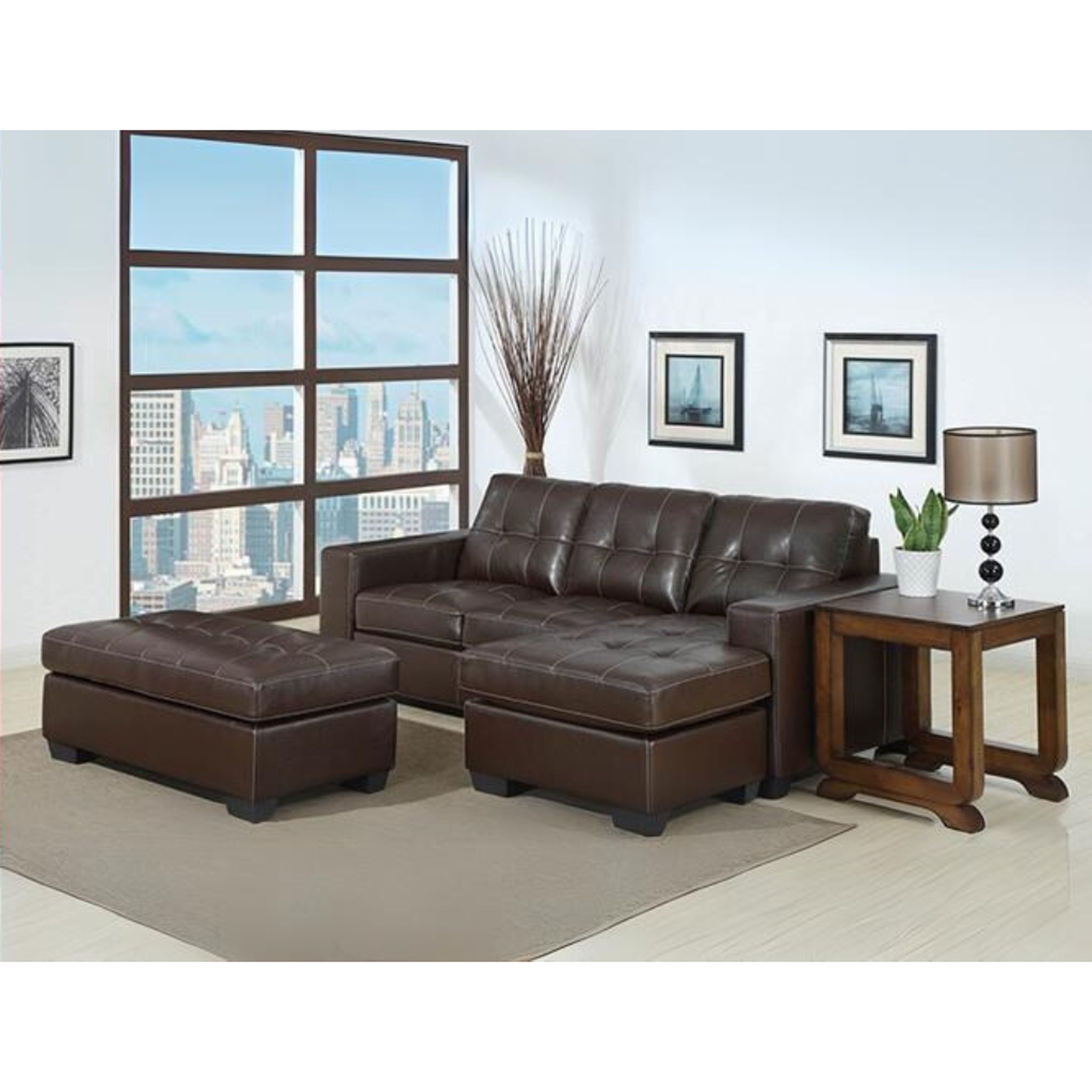 Serenity Lounge Suite Dark Brown - Side View | Furniture World NZ