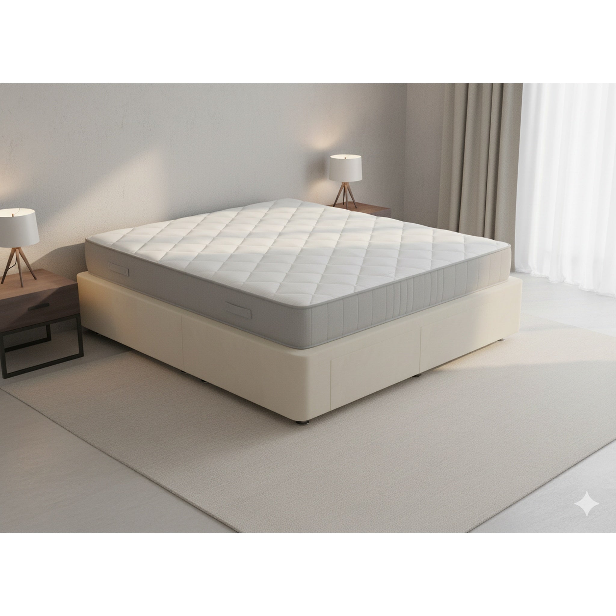 NZ Made Royal Bed Base With Drawer - Side View | Furniture World NZ