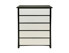 Maverick 5 Drw Tallboy (Black/White)