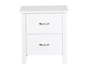 Medallion 2 Drw Bed Sider (White)
