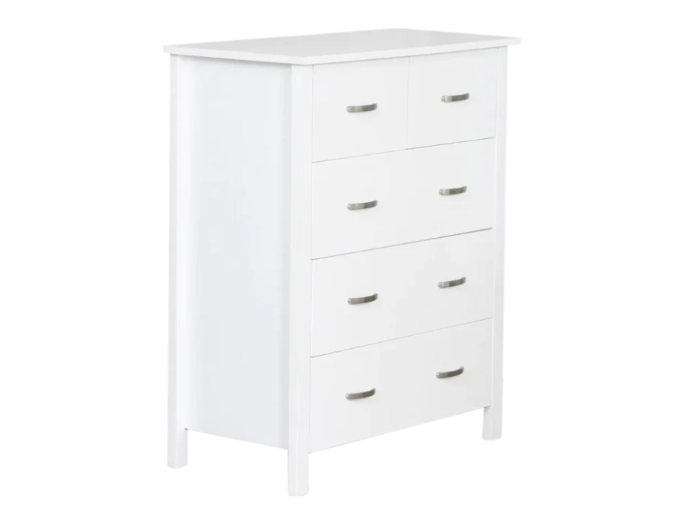 Medallion 5 Drw Tallboy (White)