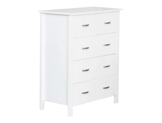 Medallion 5 Drw Tallboy (White)