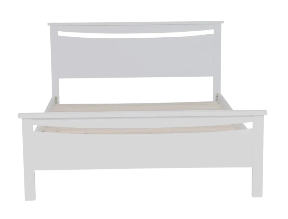 Medallion Bed Frame (White) + Bliss Euro Top Pocket Spring Mattress