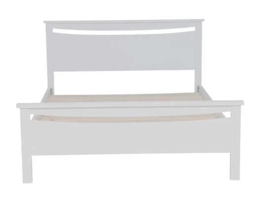 Medallion Bed Frame (White) + Bliss Euro Top Pocket Spring Mattress