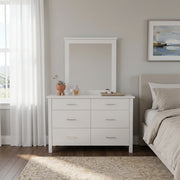 Bella 6 Drw White Dresser / Mirror | Furniture World NZ