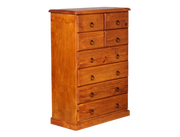Nestheaven 8 Drw Tallboy Honey Bedroom Furniture Sets
