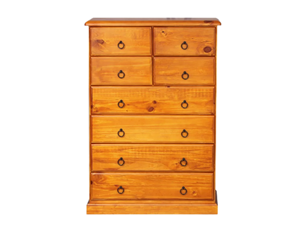 Nestheaven 8 Drw Tallboy Honey Bedroom Furniture Sets