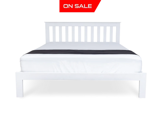 Nestheaven Bed Frame White + Sleeplite Pocket Spring Mattress