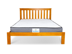 NestHeaven Bed Frame Honey + Sleeko Bonnel Spring Mattress