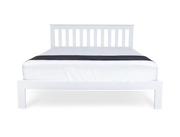 Nestheaven Bed Frame + Sleepmax Pocket Pillow Top Mattress Single / White