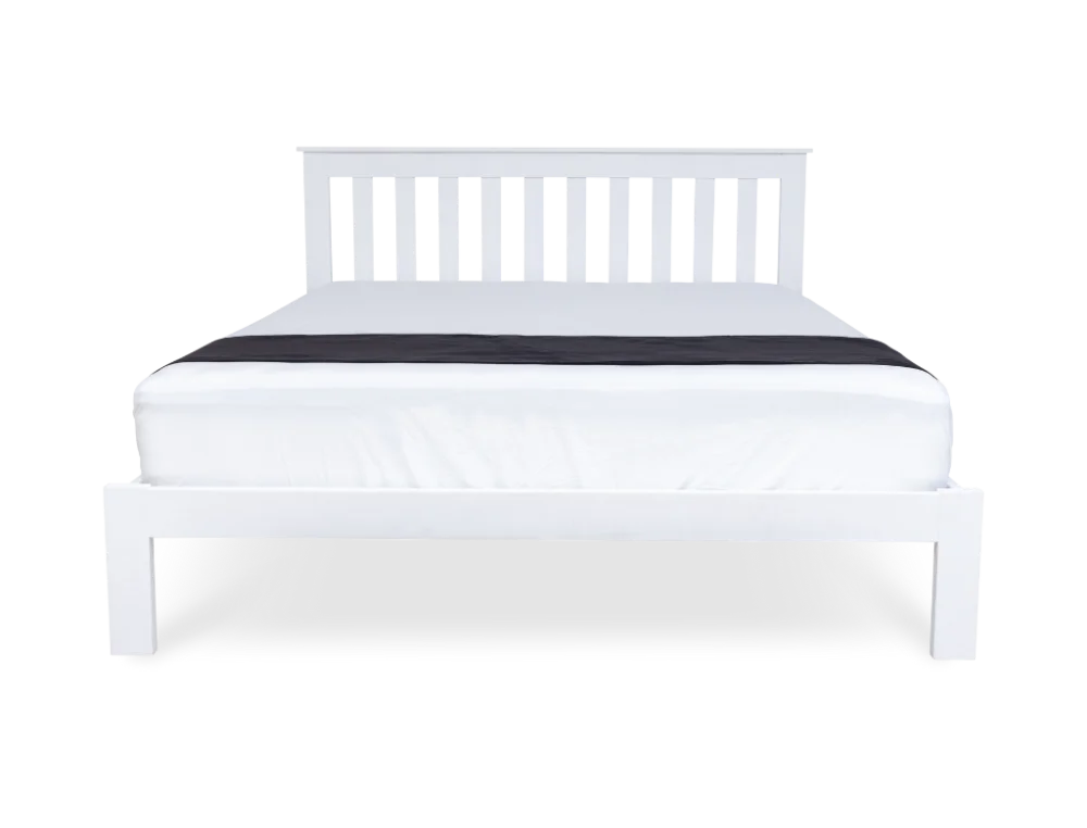 Nestheaven Bed Frame White + Sleeplite Pocket Spring Mattress