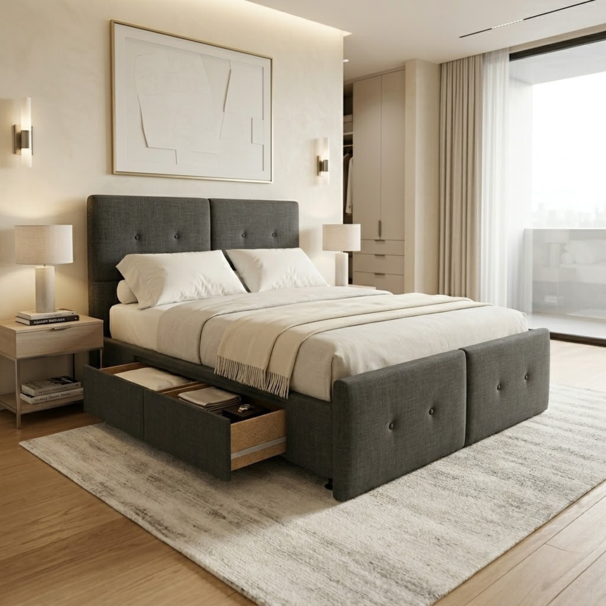 NZ Made Aero Bed Frame With Drawers