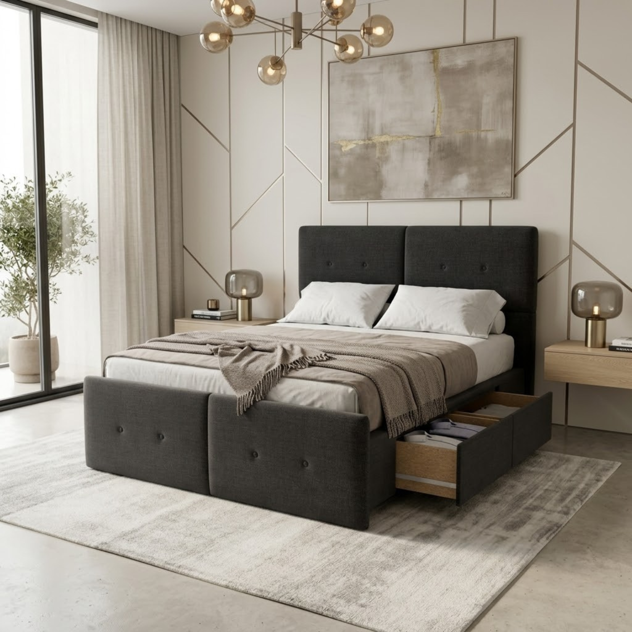 NZ Made Aero Bed Frame With Drawers
