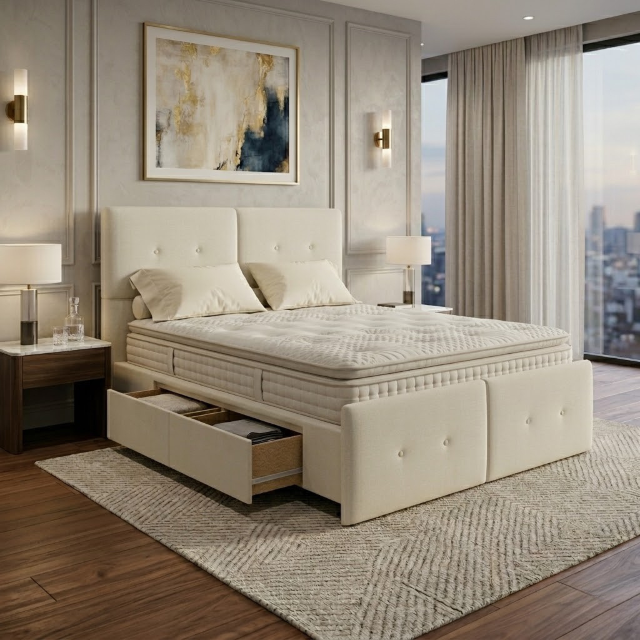NZ Made Aero Bed Frame With Drawers