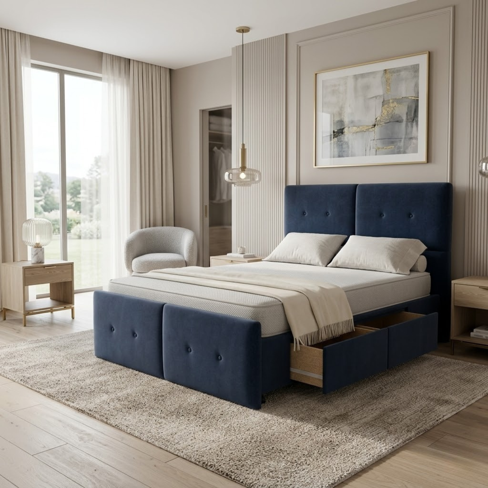 NZ Made Aero Bed Frame With Drawers