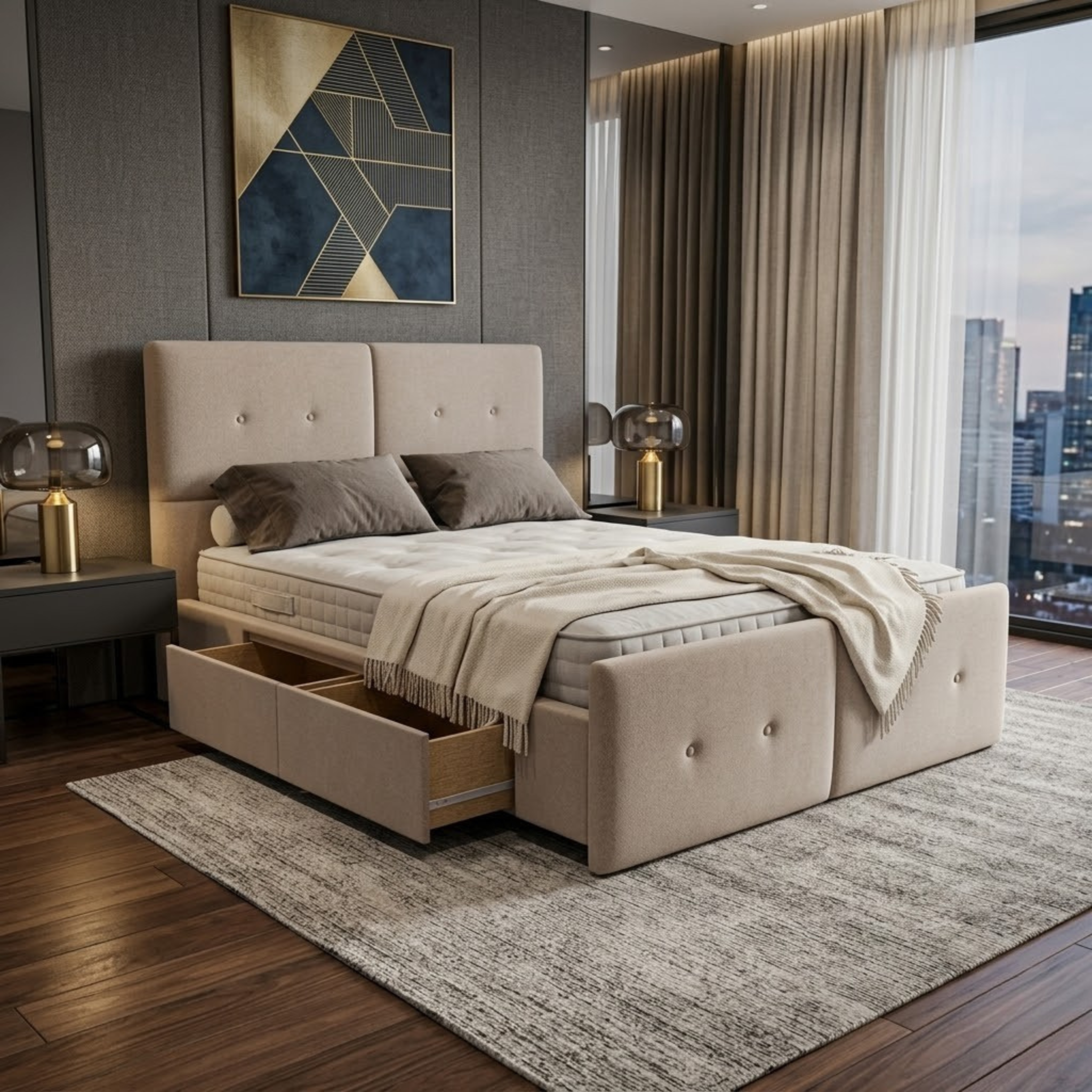 NZ Made Aero Bed Frame With Drawers