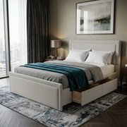 NZ Made Amber Bed Frame With Drawers