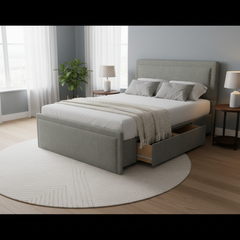 NZ Made Amber Bed Frame With Drawers