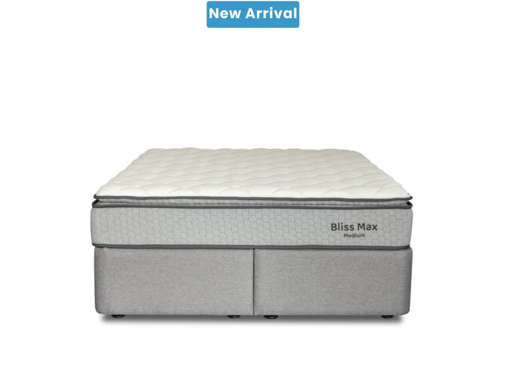 NZ Made Noir Bed Frame With Drawers + Bliss Max Medium Mattress - Image 7 | Furniture World NZ