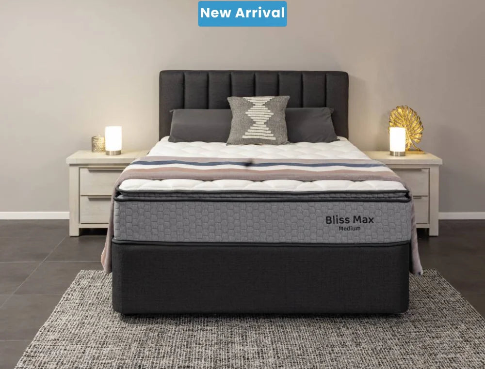 NZ Made Bliss Max Medium Mattress + Royal Bed Base