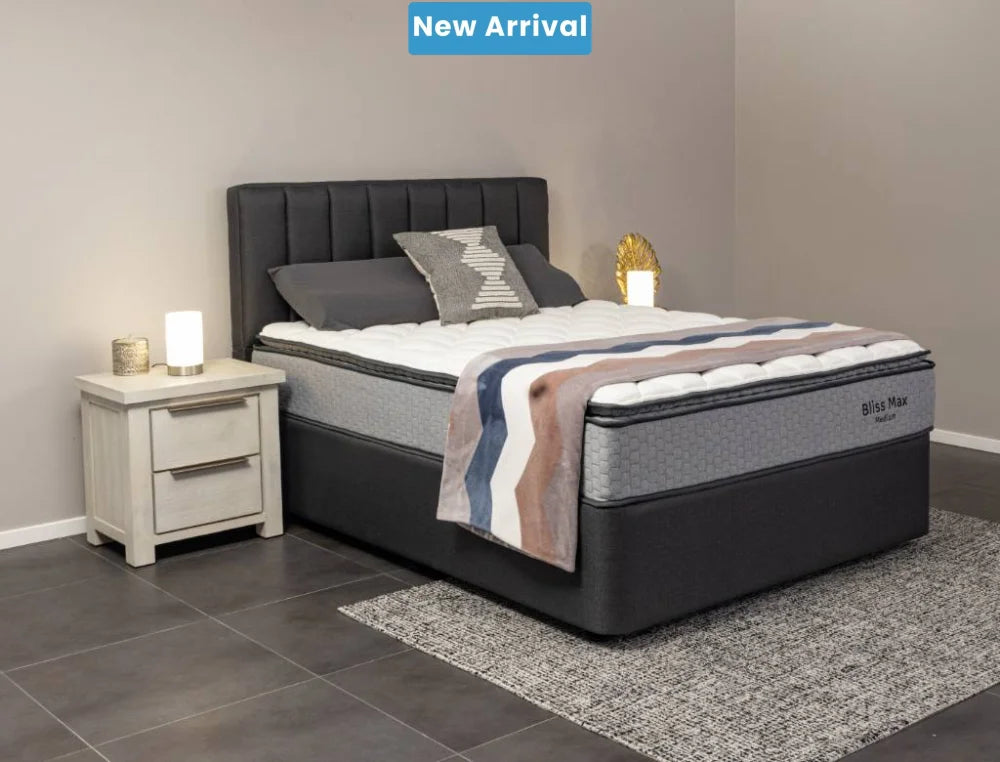 NZ Made Bliss Max Medium Mattress + Royal Bed Base