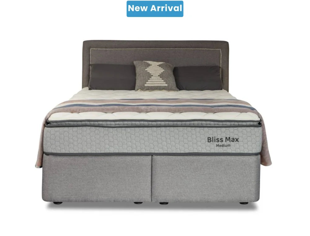 NZ Made Bliss Max Medium Mattress + Royal Bed Base