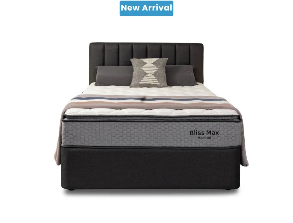 NZ Made Bliss Max Medium Mattress + Royal Bed Base