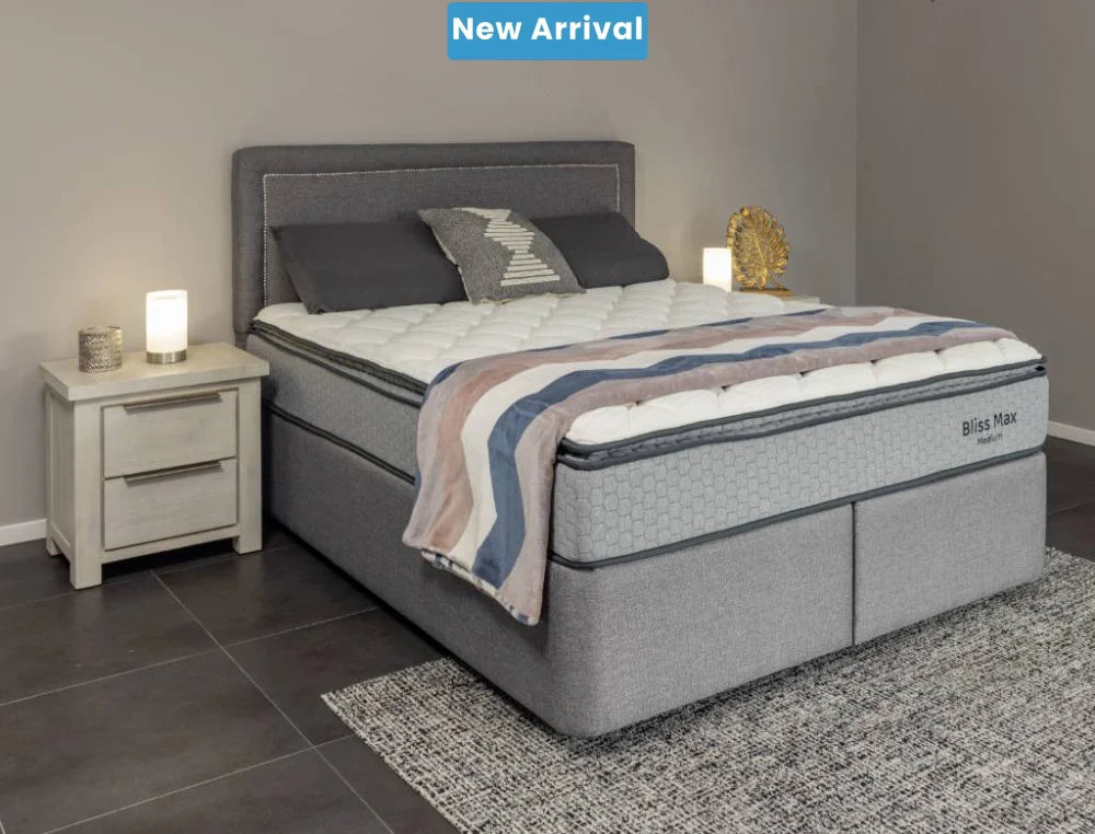NZ Made Bliss Max Medium Mattress + Royal Bed Base