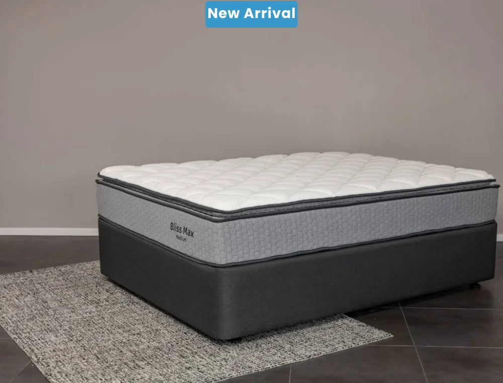NZ Made Bliss Max Medium Mattress + Royal Bed Base