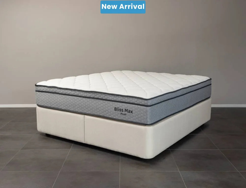 NZ Made Bliss Max Plush Mattress + Royal Bed Base