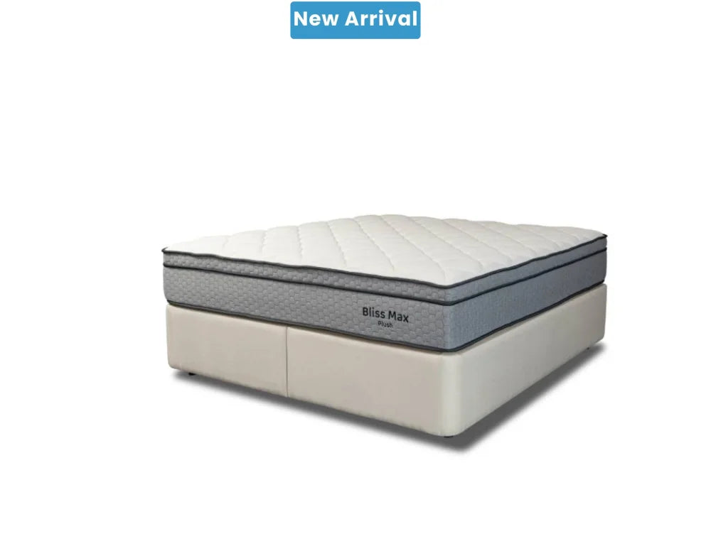 NZ Made Bliss Max Plush Mattress + Royal Bed Base