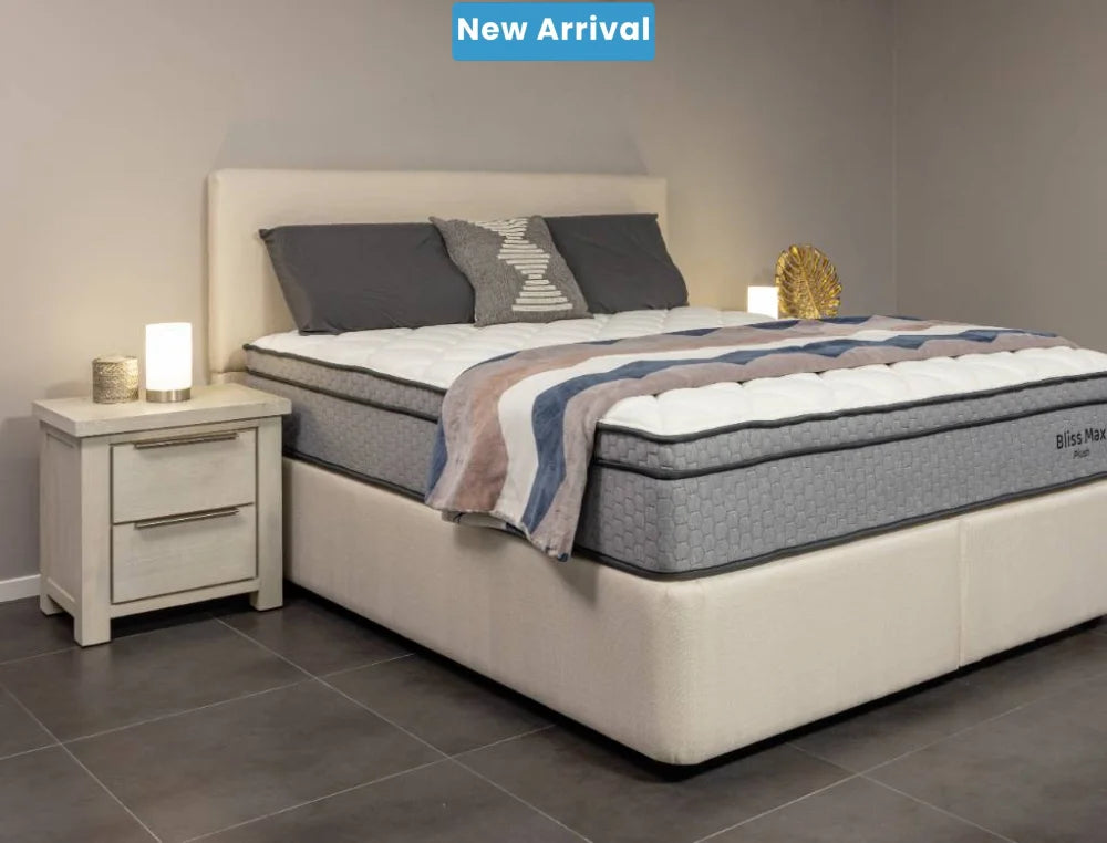 NZ Made Bliss Max Plush Mattress + Royal Bed Base