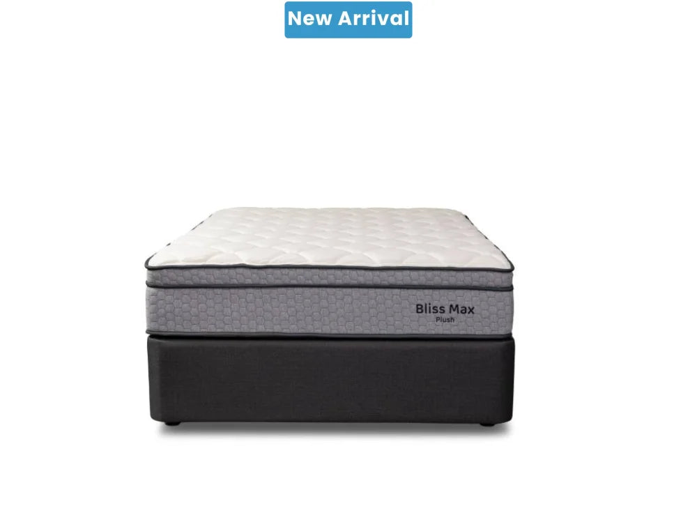 NZ Made Bliss Max Plush Mattress + Royal Bed Base