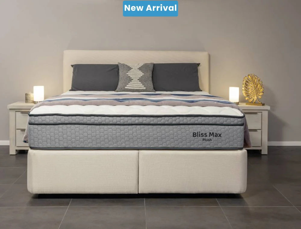 NZ Made Bliss Max Plush Mattress + Royal Bed Base