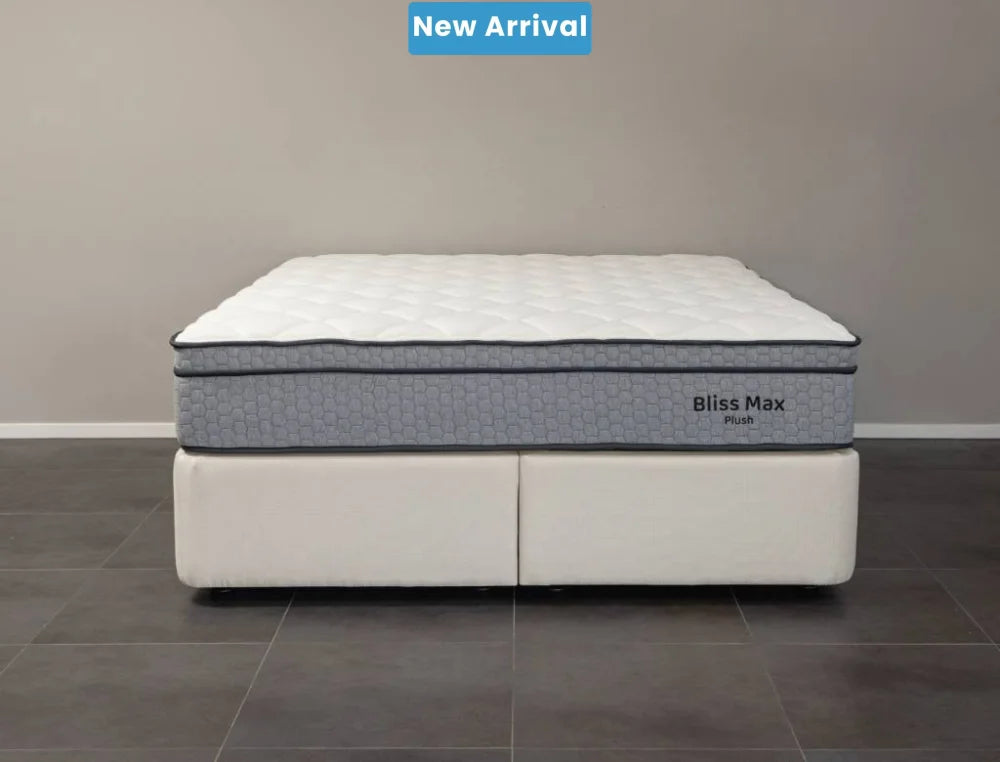 NZ Made Bliss Max Plush Mattress + Royal Bed Base