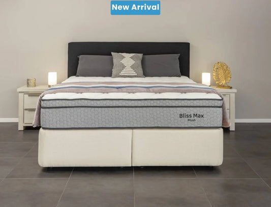 NZ Made Bliss Max Plush Mattress + Royal Bed Base