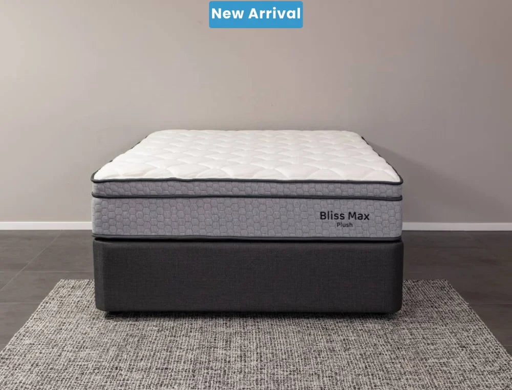 NZ Made Bliss Max Plush Mattress + Royal Bed Base