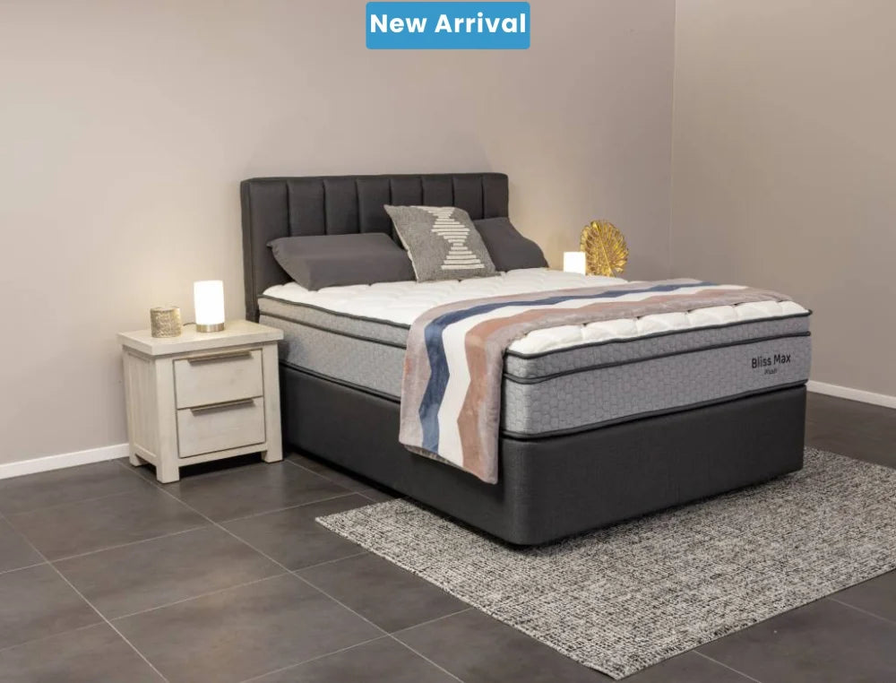 NZ Made Bliss Max Plush Mattress + Royal Bed Base