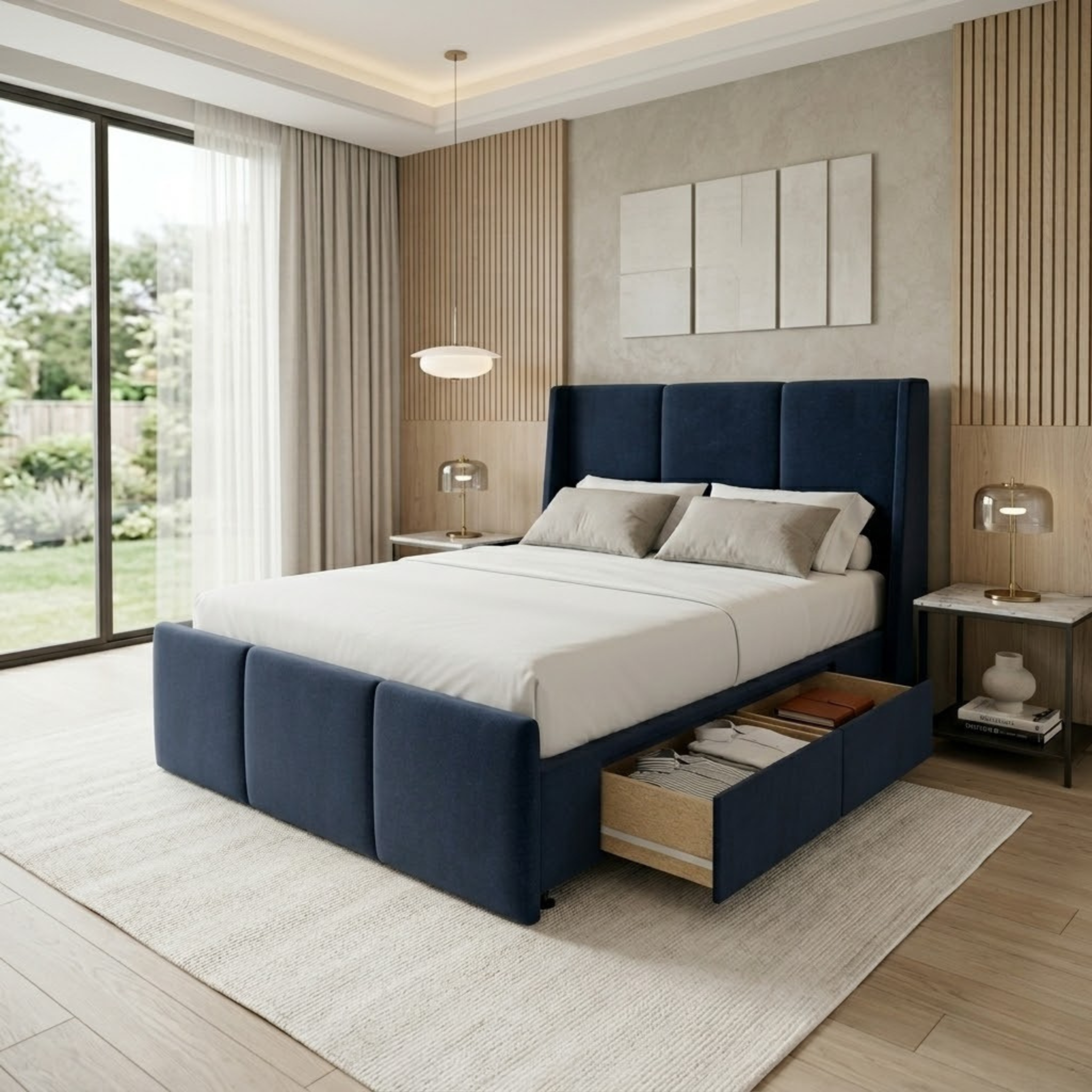 NZ Made Cascade Bed Frame With Drawers