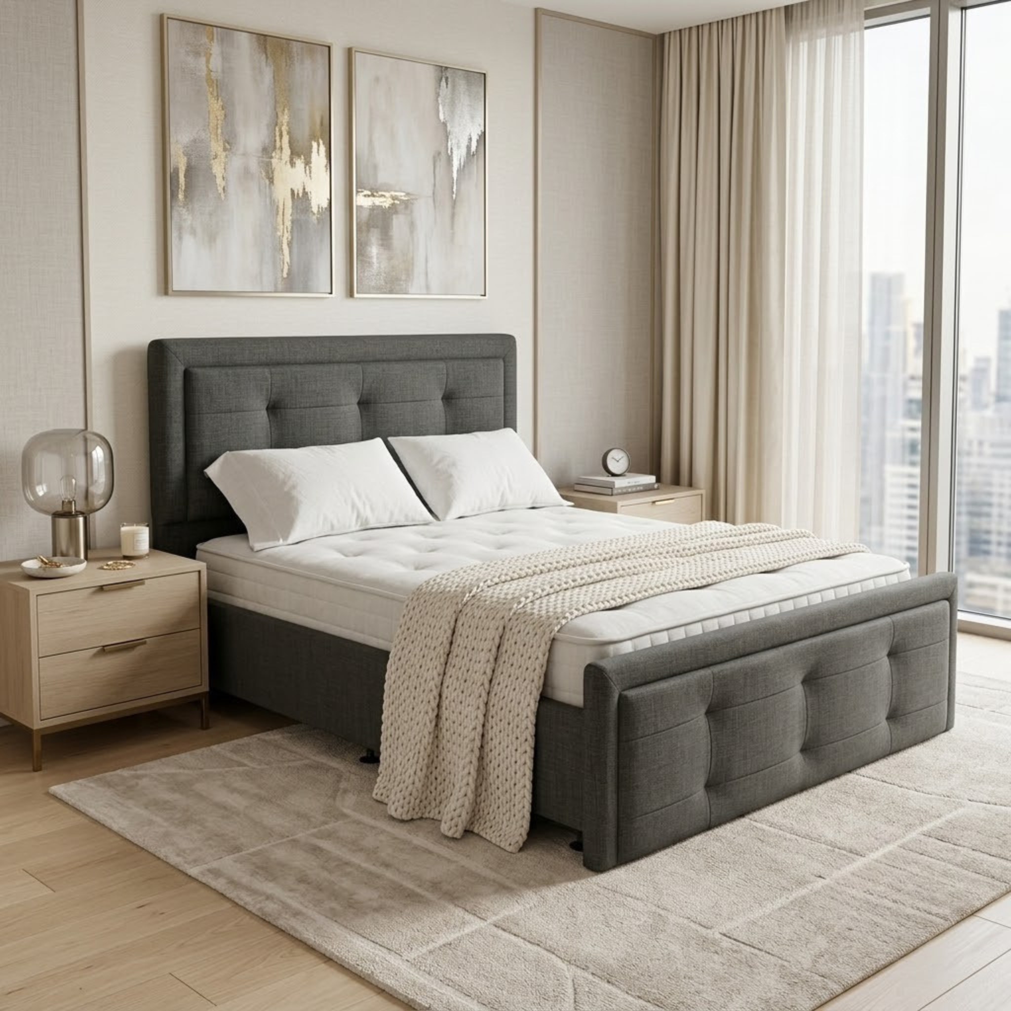 NZ Made Chelton Bed Frame With Drawer
