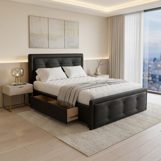NZ Made Chelton Bed Frame With Drawer