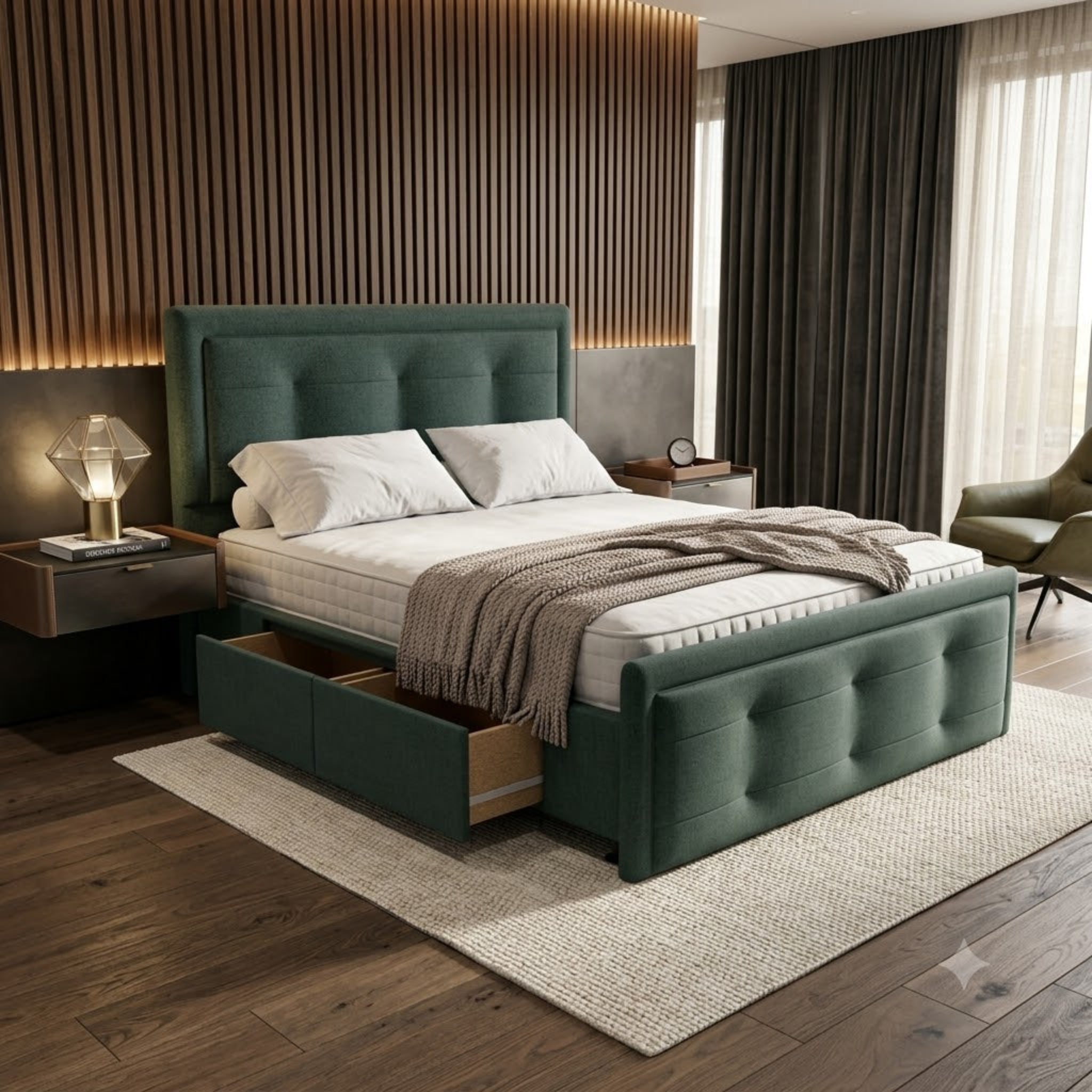 NZ Made Chelton Bed Frame With Drawer
