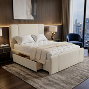 NZ Made Crest Bed Frame With Drawers