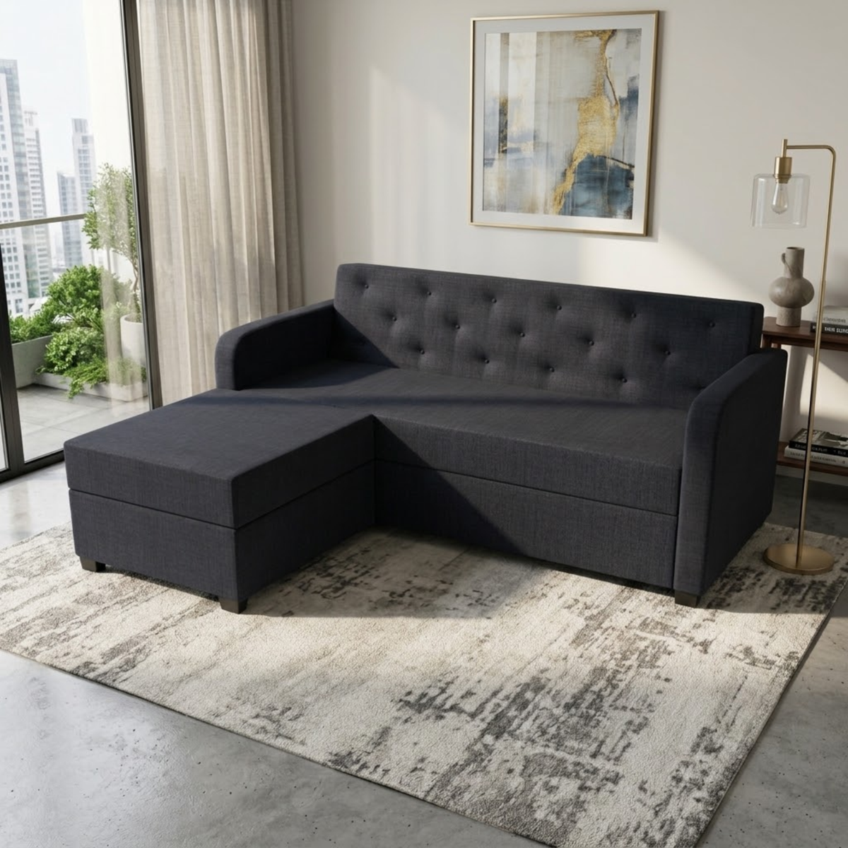 NZ Made Crown 3 Seater Corner Sofa With Reversible Chaise