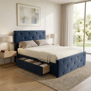 NZ Made Crown Bed Frame With Drawers