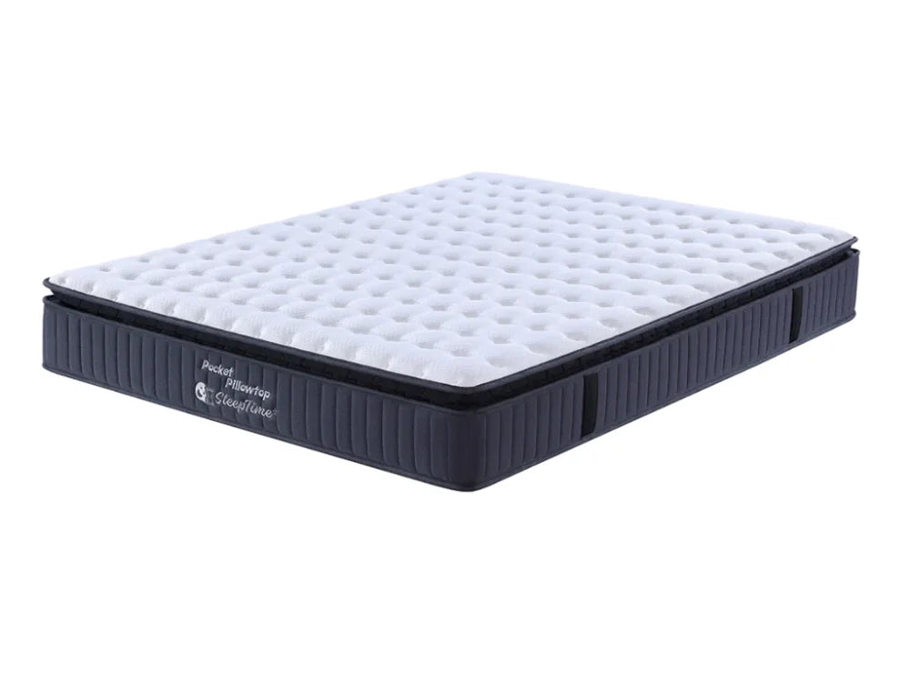 NZ Made Crystal Bed Frame + SleepTime Pocket Pillowtop Mattress
