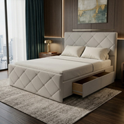 NZ Made Crystal Bed Frame With Drawers