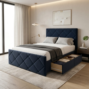 NZ Made Crystal Bed Frame With Drawers