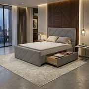 NZ Made Crystal Bed Frame With Drawers