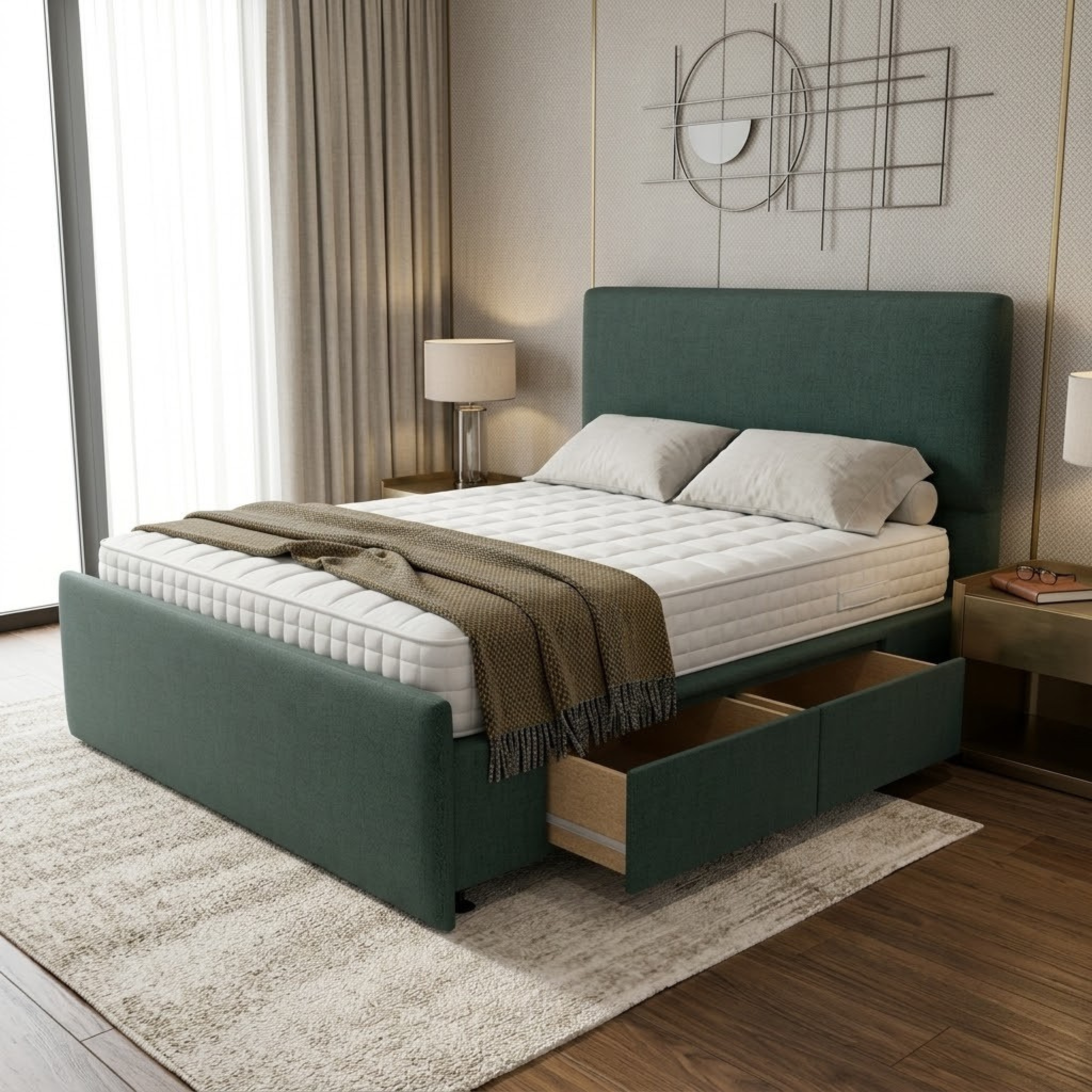 NZ Made Deaura Bed Frame With Drawers